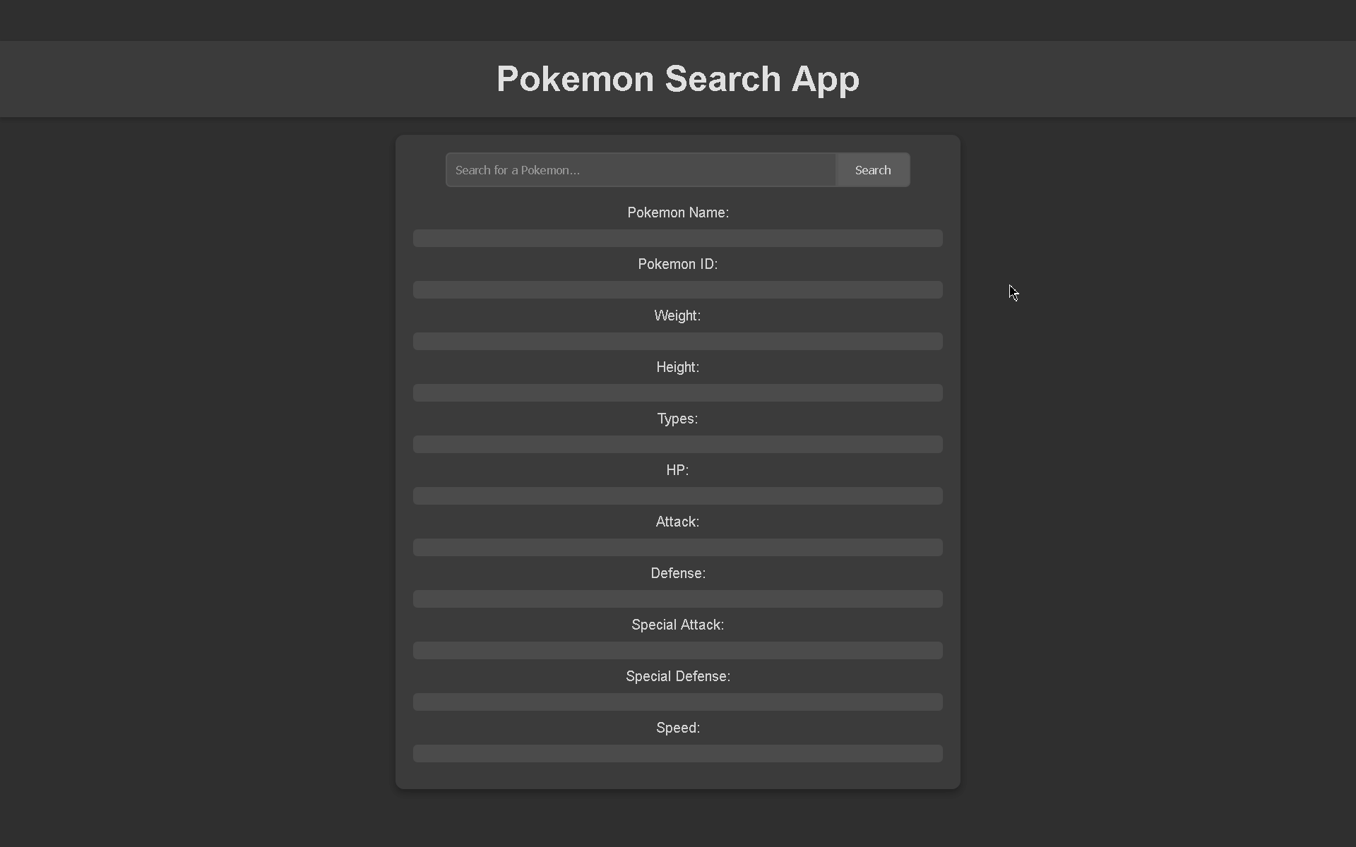 Pokémon Search Project